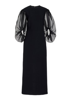 Altuzarra - Danielle Puff-Sleeve Cady Maxi Dress - Black - FR 38 - Moda Operandi