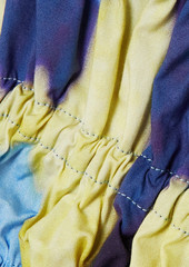 Altuzarra - Darcey ruffled printed stretch-cotton poplin top - Blue - FR 34