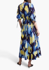 Altuzarra - Donrine printed cotton-blend poplin midi dress - Blue - FR 38