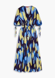 Altuzarra - Donrine printed cotton-blend poplin midi dress - Blue - FR 38