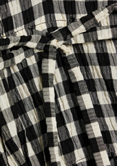 Altuzarra - Dorine gingham cotton-blend seersucker midi dress - Black - FR 42