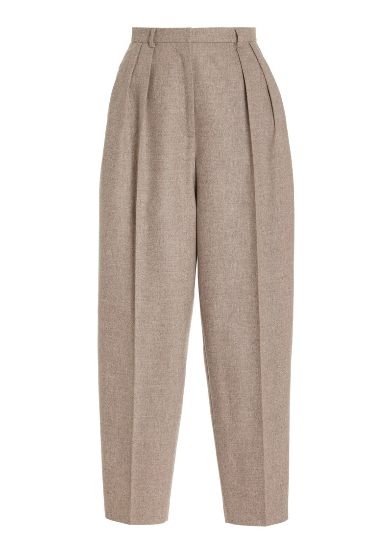 Altuzarra - Emmett Pleated High-Rise Wool-Blend Tapered Pants - Grey - FR 38 - Moda Operandi