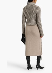 Altuzarra - Lace-up merino wool-blend midi skirt - Neutral - XS