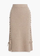 Altuzarra - Lace-up merino wool-blend midi skirt - Neutral - XS