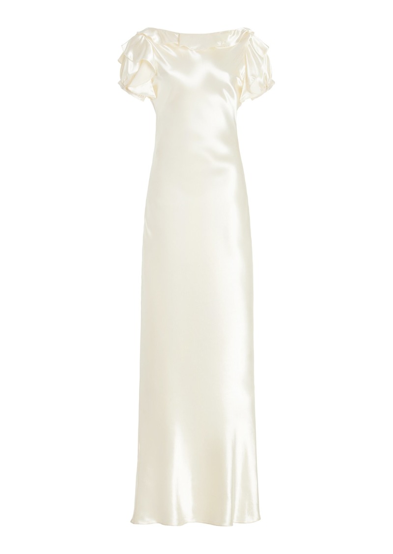 Altuzarra - Lafont Ruffled Silk Maxi Dress - Ivory - FR 34 - Moda Operandi