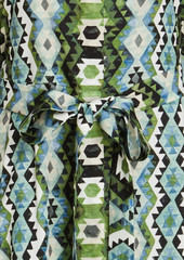 Altuzarra - Meadow printed crepe midi shirt dress - Green - FR 40