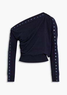Altuzarra - One-shoulder draped wool-blend sweater - Blue - M