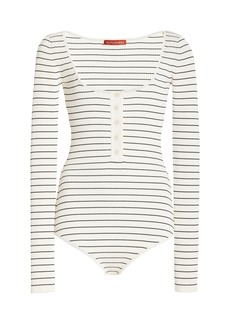 Altuzarra - Parley Striped Knit Bodysuit - White - S - Moda Operandi