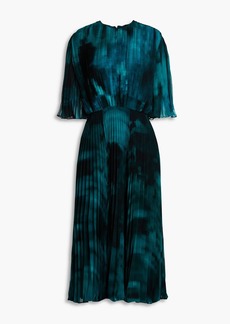 Altuzarra - Pleated tie-dyed georgette midi dress - Blue - FR 38