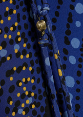 Altuzarra - Ruched printed silk-crepe midi dress - Blue - FR 36
