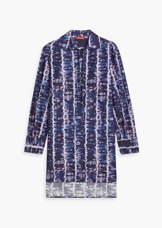 Altuzarra - Tie-dyed cotton-blend poplin shirt dress - Blue - FR 34