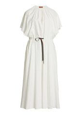 Altuzarra - Women's Romy Belted Linen-Blend Midi Dress - White/neutral - Moda Operandi