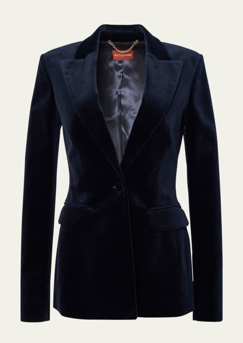 Altuzarra Beatty Velvet Tailored Jacket