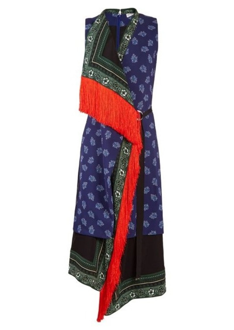 Altuzarra Bina sleeveless scarf-print stretch-cady dress