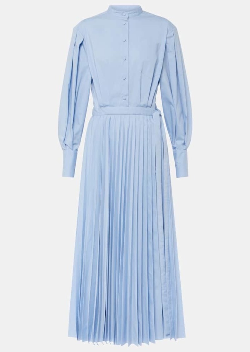 Altuzarra Binoche plissé cotton-blend midi dress