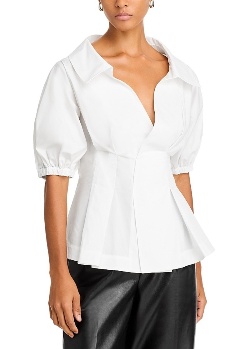 Altuzarra Corteo Puff Sleeve Poplin Top