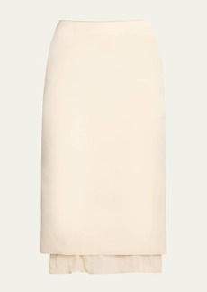 Altuzarra Fannie Midi Skirt with Ruffle Trim