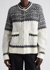 Altuzarra Forster Fair Isle Merino Wool Blend Cardigan