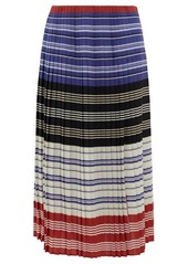 Altuzarra Halyard pleated striped crepe midi skirt