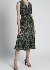 Altuzarra Lilies Print V-Neck Dress
