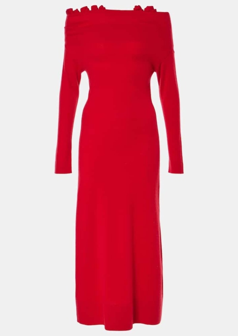 Altuzarra Lunaire off-shoulder cashmere gown