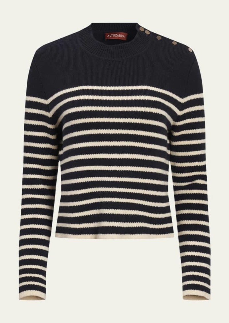 Altuzarra Oz Cashmere-Blend Striped Sweater