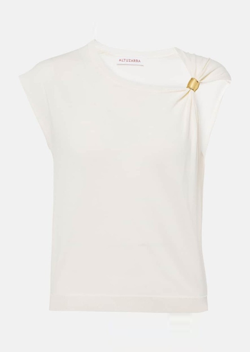 Altuzarra Rinaldi gathered jersey top