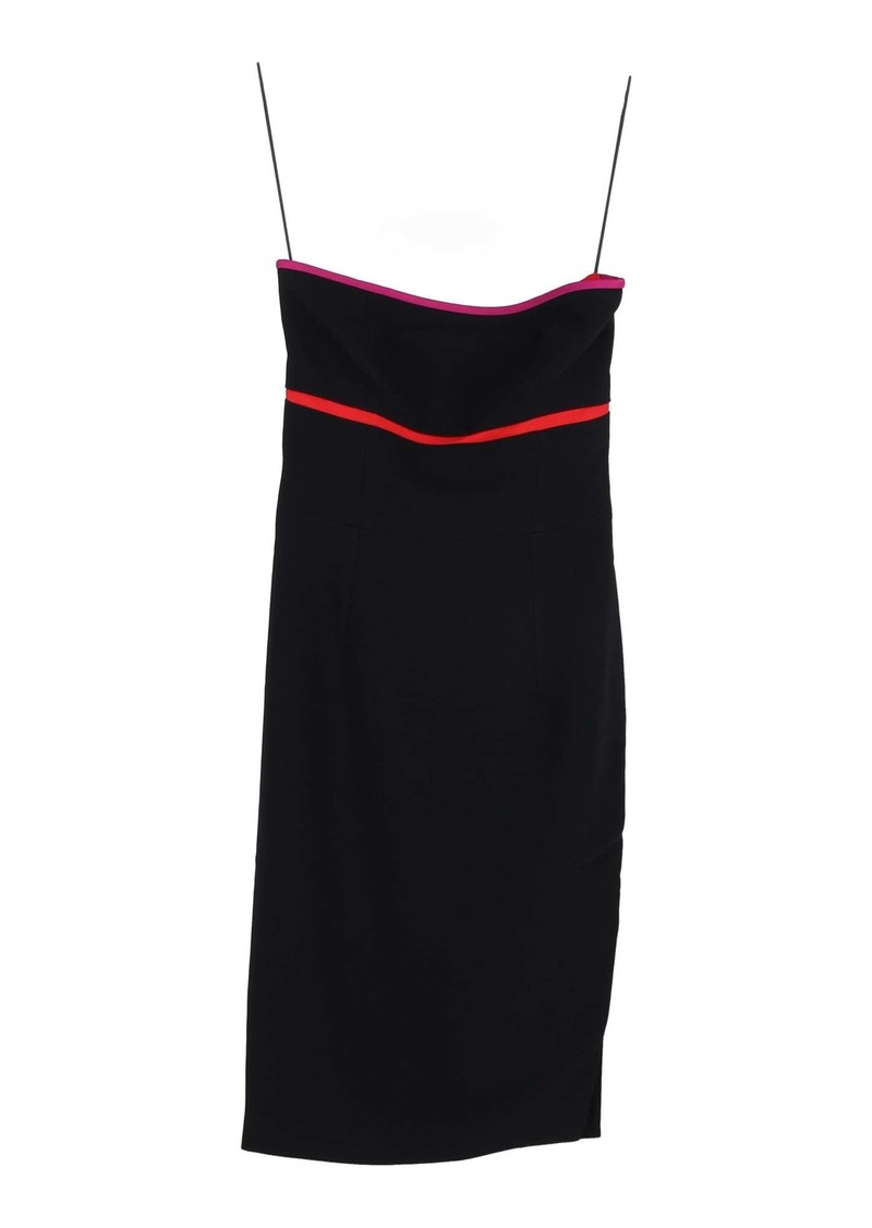 Altuzarra Strapless Knee-Length Dress in Black Polyester