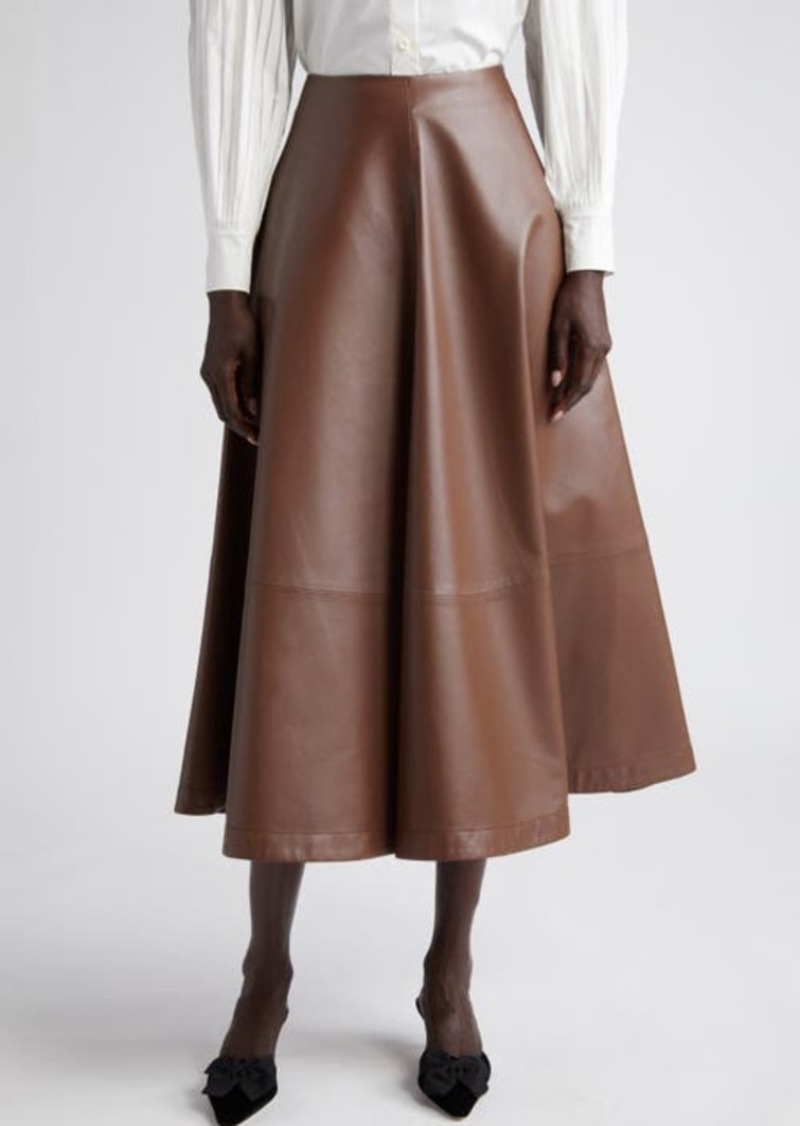 Altuzarra Varda Lambskin Leather Skirt