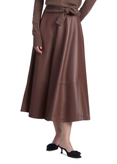 Altuzarra Varda Leather Midi Skirt