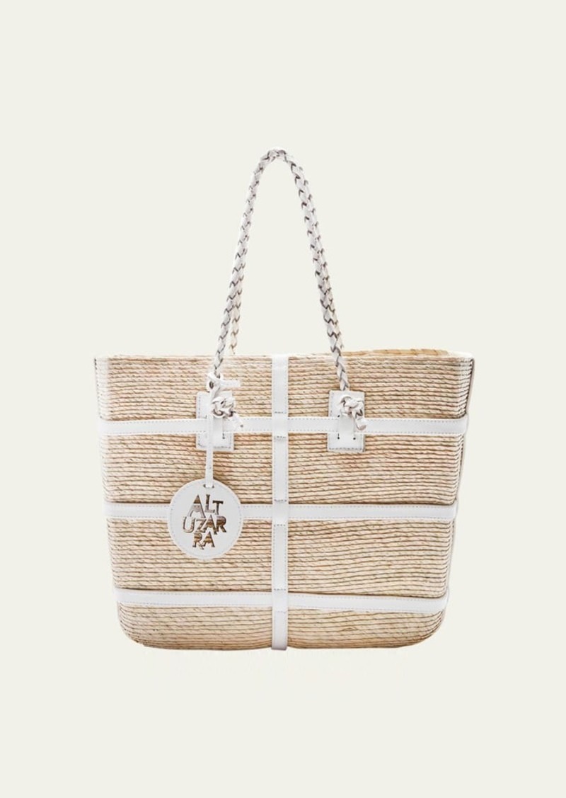 Altuzarra Watermill Caged Straw Tote Bag