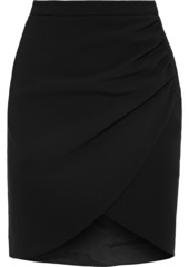 Altuzarra Woman Malcolm Wrap-effect Cady Mini Skirt Black