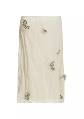 Altuzarra Bresson Cotton-Blend Beaded Midi-Skirt