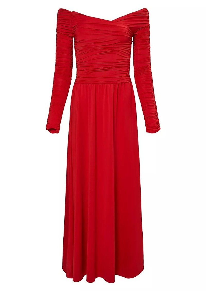 Altuzarra Charlotte Off-The-Shoulder Ruched Maxi Dress