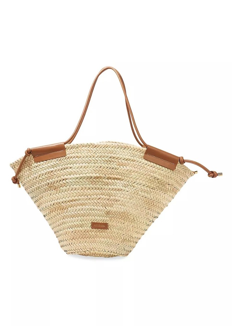 Altuzarra Large Leather-Trimmed Basket Tote Bag