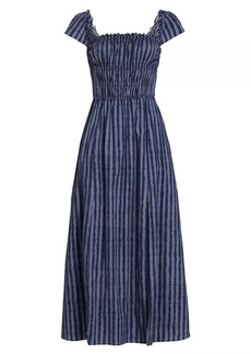 Altuzarra Lily Cotton-Blend Stripe Midi-Dress