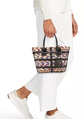 Altuzarra Medallion Watermill Raffia Small Tote Bag