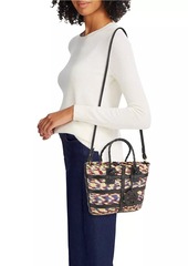 Altuzarra Medallion Watermill Raffia Small Tote Bag