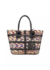 Altuzarra Medallion Watermill Raffia Small Tote Bag