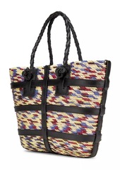 Altuzarra Medallion Watermill Raffia Small Tote Bag