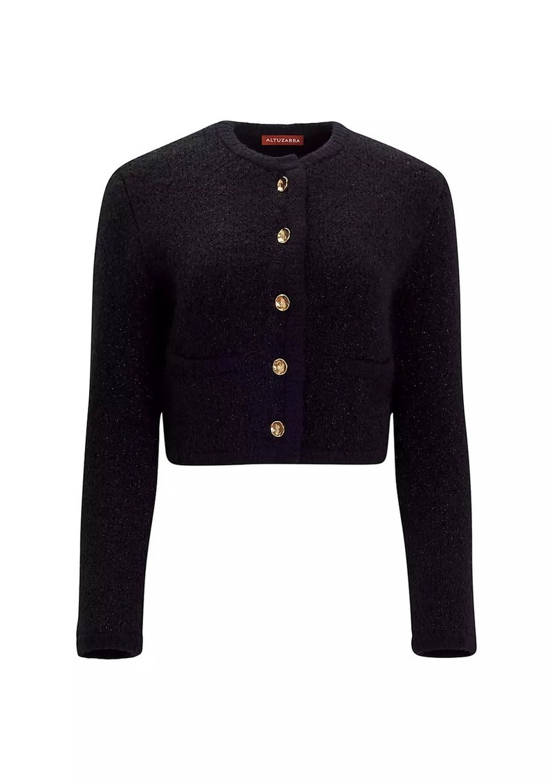 Altuzarra Napoline Shimmer Crop Cardigan