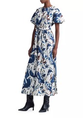 Altuzarra Paulina Geometric Puff-Sleeve Maxi Dress