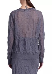 Altuzarra Terry Semi-Sheer Crinkle Sweater
