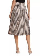 Altuzarra Tullius Tie-Dye Stripe Pleated Midi-Skirt