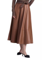 Altuzarra Varda Leather Circle Midi-Skirt