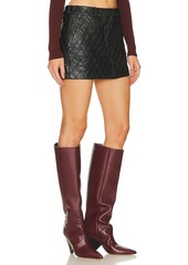 Amanda Uprichard Brooklyn Faux Leather Mini Skirt