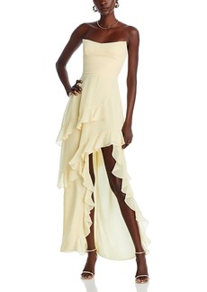Amanda Uprichard Magnolia Strapless Ruffled Gown