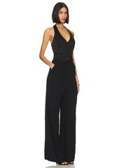 Amanda Uprichard Satin Isadore Jumpsuit