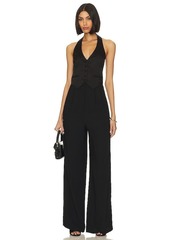 Amanda Uprichard Satin Isadore Jumpsuit