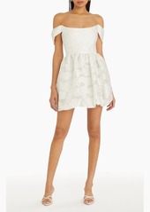 Amanda Uprichard Valentina Strapless Jacquard Cocktail Minidress